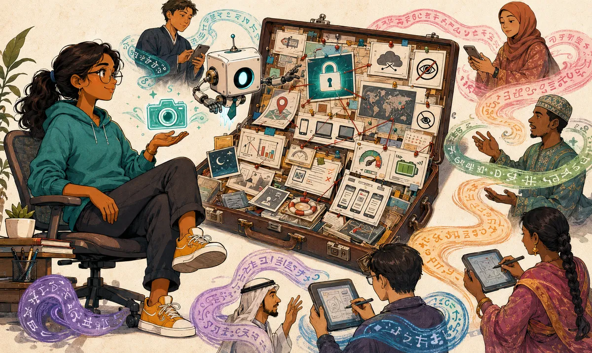A simple human idea unfolding into privacy rules, tests, diagrams and hidden assumptions