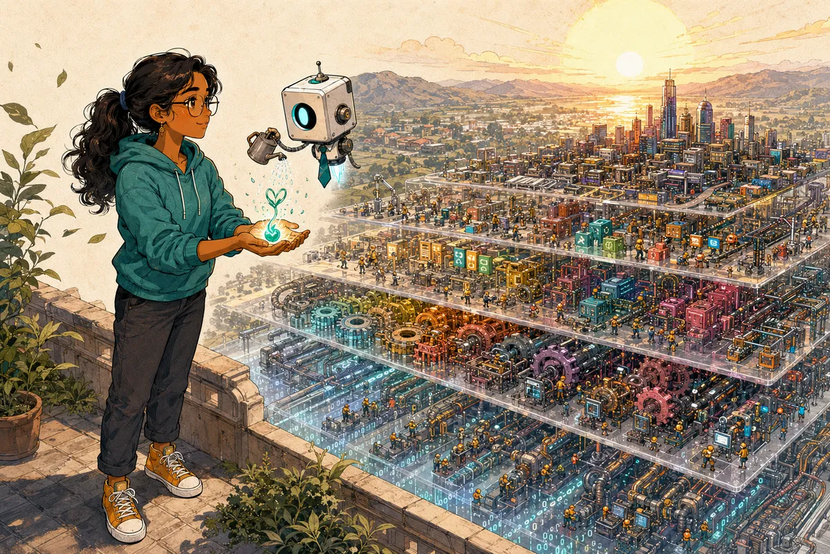 Human intention flowing through specifications, languages, compilers and machines